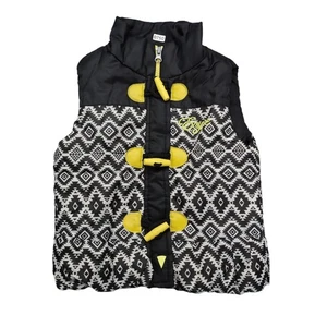 Enyce Jacket Youth 4 Black Yellow Puffer Vest Fireman Toggle Coat Kids Boys - Picture 1 of 15