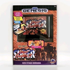 Street Fighter II Ken & Ryu Sega Genesis Console Heroes Stage Diorama