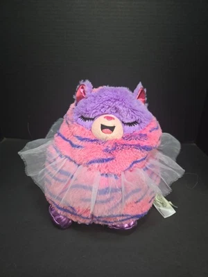 Saia cauda roxa divertida básica listra multicolorida pelúcia gato leopardo 10" Misfittens - Imagem 1 de 4