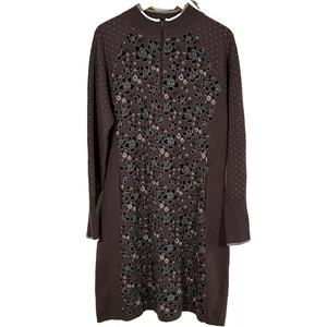 Abito Title Nine Super Power 1/4 Zip Layla XL Lana Floreale Lana Merino * - Foto 1 di 7