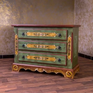 Voglauer Schubladenkommode Altgrün Anno 1800 Handbemalt Landhausstil Antik - Bild 1 von 6