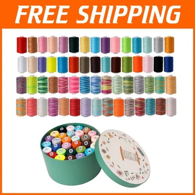Creative Crafting Essentials: 60-Color Sewing Thread Kit – 1000 Yards Each - Image 1 of 4