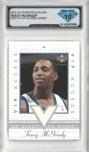 2002-03 Upper Deck Glass TRACY MCGRADY Vip Access Jersey Patch💎 DSG 10 Gem Mint - Picture 1 of 2