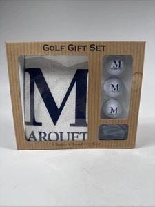 Marquette University Golf Geschenkset Handtuch 3 Bälle 12 Tees Neu Verpackt - Bild 1 von 5