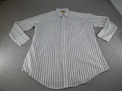 Camisa Western De Colección Para Hombres 2XL XXL Blanca Perla Occidental A Presión Rodeo Vaquero Rancho Foto 1 de 4