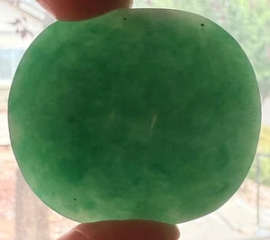 Natural Green Aventurine Bead Size 42 x 50 mm 50 gm Flat Disc 2 Hole Bead LS - Picture 1 of 5