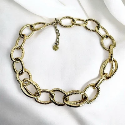 Graziano CH Ожерелье с золотыми звеньями и звеньями Choker Chunky Statement, 17" - 21" - Изображение 1 из 4
