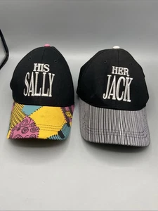Disney Parks Nightmare Before Christmas Her Jack & His Sally Pair Hat Set - Picture 1 of 10