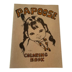 Papoose Coloring Book Native American Girls of New Mexico-Unused - Picture 1 of 5