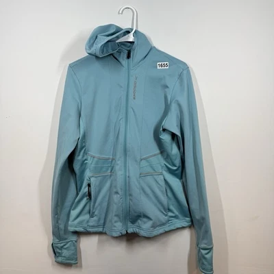 Chaqueta de Correr Brooks Para Mujer’s L Azul Equilibrium Technology Aire Libre Con Capucha Caminata Foto 1 de 4