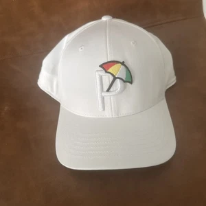Puma Arnold Palmer P Logo verstellbare Golfmütze weiß Neu mit Etikett - Bild 1 von 3