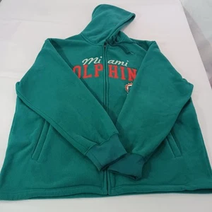 G-III NFL Miami Dolphins Men's 2XL Teal Full Zip Hoodie Fleece Jacket  - Picture 1 of 19