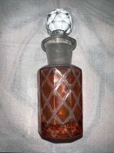 Cranberry Glas Köln Parfüm Flakon & Stopfen 5" nicht sicher ob alt - Bild 1 von 7
