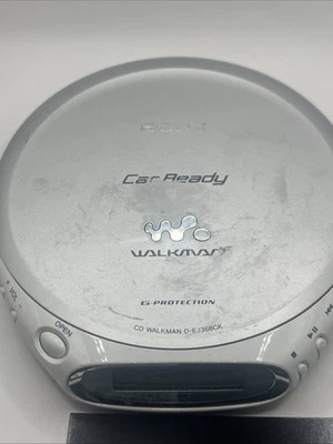 Reproductor de CD portátil Sony CD Walkman D-EJ368CK Discman probado plateado Foto 1 de 4