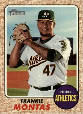 2017 Topps Heritage High Number #545 Frankie Montas Oakland Athletics - Image 1 of 2