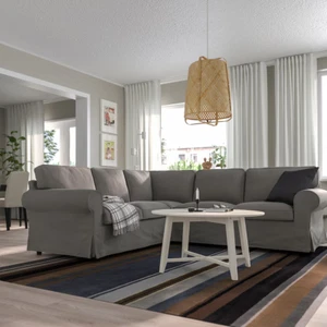 IKEA EKTORP Sofa Cover - Hakebo Fabric - 105.664.32 Set for 4-Seat Corner Sofa - Picture 1 of 9