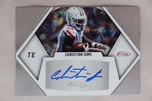 Christian Sims - 2023 Sage Football High Series Silver Parallel Autograph * - Picture 1 of 1