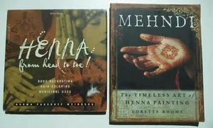 MEHNDI / HENNA PAINTING 2 Book Lot Body Decorating How To India Art Tatoo Design - Picture 1 of 4