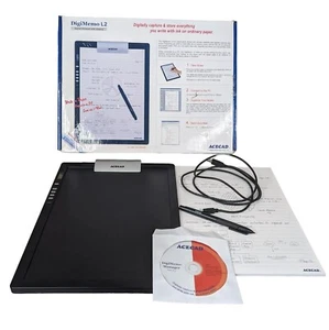 ACECAD DigiMemo L2 Digital Notepad + Handwriting Recognition Software - Used - Picture 1 of 6