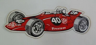 Calcomanía troquelada Indy 500 Parnelli Jones 1967 #40 STP Firestone Turbine Granatelli Foto 1 de 4