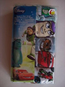 Multi-Character Underwear Boys 5 Brief Pk Disney 4 6 8 Cars Toy Story NIP - Picture 1 of 5