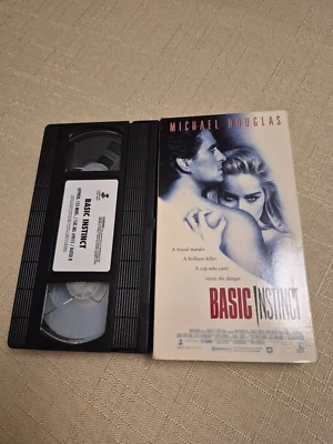VHS Tape 1992 Basic Instinct Sharon Stone, Michael Douglas Like New - Image 1 of 2
