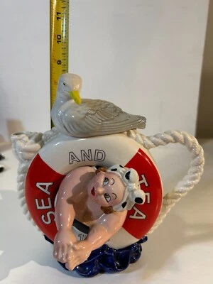 RARE PAUL CARDEW SEA & TEA LARGE LADY LIFEBAYER TEAPOT. LIMITED EDITION 491/5000 - Image 1 of 4