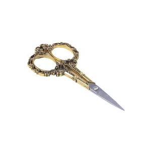 Vintage European Style Plum Blossom Scissors Sewing Craft Art Work Gold Home - Picture 1 of 4