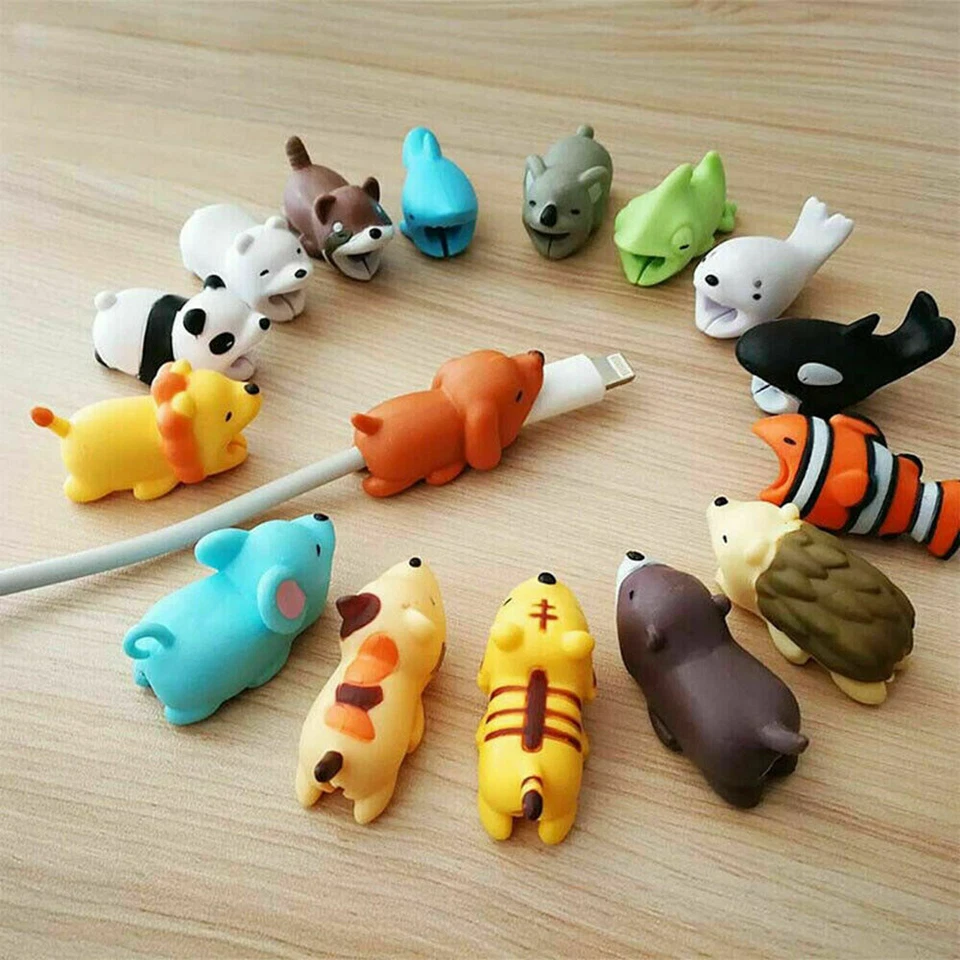 Animal Cable Bite Muncher Chomper for iPhone Charger Cord Protector 36 Styles - Image 1 of 4