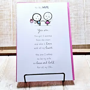 American Greetings Mother's Day Card 6x8 Wife Pink Jewel Balloon Couple - Picture 1 of 9