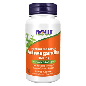 NOW FOODS Ashwagandha 450 mg 90 Veg Capsules - Picture 1 of 6