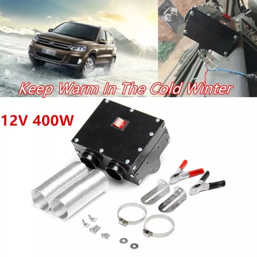 Ventilador Calentador Coche 400W 12V Calefacción Invierno Cálido Parabrisas Descongelador Demister + Tubo Foto 1 de 4
