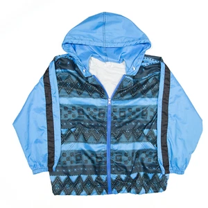 Track Boys Jacket Blue Crazy Pattern S - Picture 1 of 6