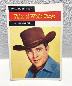 1958 Overland TV Western #57 Tales of Wells Fargo Dale Robertson Topps - Bild 1 von 2