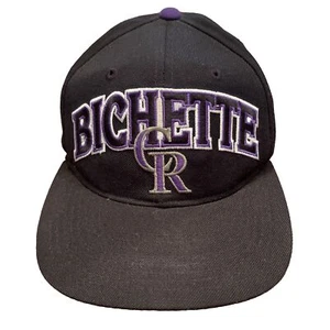 Rare Vintage 1990s Starter MLB Colorado Rockies Dante Bichette Wool Snapback Hat - Picture 1 of 10