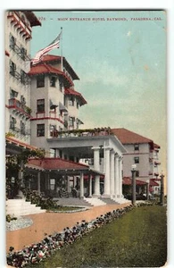 Haupteingang HOTEL RAYMOND Pasadena CA - 1907 Postkarte - Bild 1 von 2