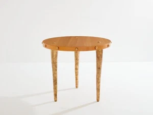 Garouste & Bonetti solid oak and patinated bronze gueridon table 1987 - Picture 1 of 10