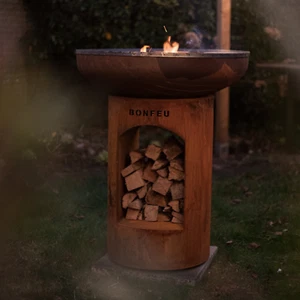 BonFeu Fire Bowl BonBiza Steel Outdoor Fireplace And BBQ Grill - 80 x 100 cm - Picture 1 of 18