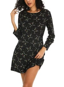 Nightgowns for Women Soft Cotton Sleepwear Long Sleeves Print Tee Sleep Shirt... - Picture 1 of 6