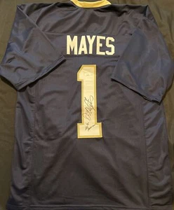 Derrick Mayes Notre Dame Fighting Irish Signed Auto Retro Style Jersey ~ JSA - Picture 1 of 5