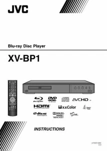 MANUAL JVC XV-BP1 ONLY DVD Player Owners Instruction MANUAL FREE SHIPPING - Picture 1 of 1