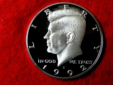 1992 S KENNEDY PROOF 90% SILVER HALF DOLLAR  ITEM #31R Cover