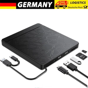 Externes DVD-Laufwerk USB 3.0 Typ C Brenner Slim CD DVD-RW Brenner PC Laptop DHL - Bild 1 von 12