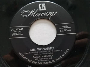 SARAH VAUGHAN & Hugo Peretti - Mr. Wonderful / You Ought to Have a Wife 1955 - Picture 1 of 2