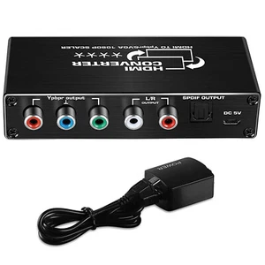 1080P HDMI to RGB Ypbpr Component Video Audio Scaler Converter Adapter - Picture 1 of 15