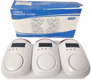Weiße Digitalanzeige Plug-in Typ Kohlenmonoxid Alarm - 3er Pack - WA996 - Bild 1 von 4