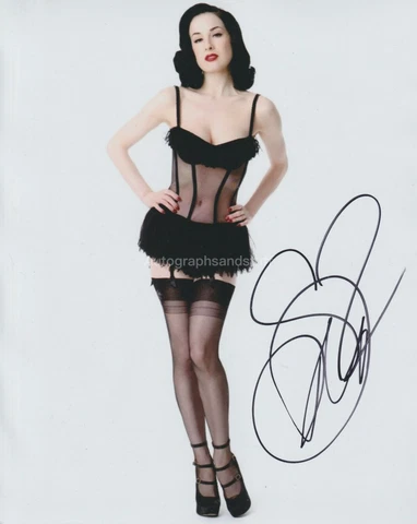 Dita Von Teese HAND SIGNED 8x10 Photo, Autograph, Marilyn Manson, Burlesque Cover