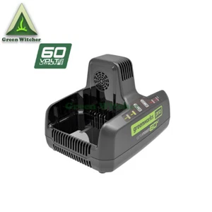 GREENWORKS 60V 10.0A Dual Port Fast Charger For G60B2 B60B4 G60B5 G60B6 G60B8 - Foto 1 di 1
