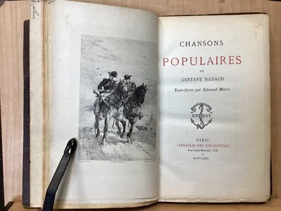 1879 Chansons de Gustave Nadaud, 3 Vols., Includes Illustrations - Image 1 of 4