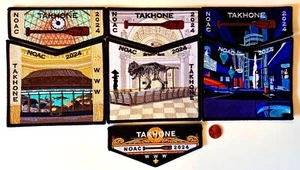 OA TAKHONE LODGE 7 BSA PATHWAY TO ADVENTURE FLAP 2024 NOAC 7-PATCH COMPLETE SET! - Picture 1 of 2